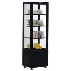 Vitrine réfrigérée professionnelle 235 Litres - Température 0°C à +12°C - Éclairage LED - Verre double 4 côtés