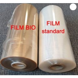 Film étirable biodégradable machine - dégradable en 15 à 16 mois - épaisseur 17µ - préétirage jusqu'à 225%