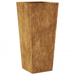 Helloshop26 - Jardinière bac lit surélevé plantes fleurs terrasse jardin 35 x 35 x 75 cm acier corten Marron 02_0037514 02_0037514 - acier 30002138