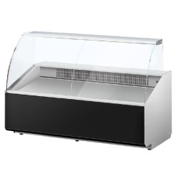 Vitrine réfrigérée avec service-arrière 250 x 98 cm et réserves réfrigérées
