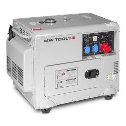 Groupe électrogène insonorisé diesel 6kW 3x400V+1x230V MW Tools DG65E