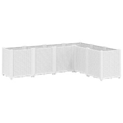 Helloshop26 - Jardinière bac lit surélevé plantes fleurs terrasse jardin 160 x 120 x 53 cm polypropylène blanc 02_0037454 - blanc 3000214246789