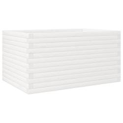 Helloshop26 - Jardinière bac lit surélevé plantes fleurs terrasse jardin 90 x 60 x 46 cm bois de pin massif blanc 02_0038021 - blanc Bois massif 30