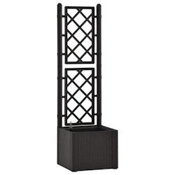 Helloshop26 - Jardinière lit surélevé plantes fleurs jardin treillis système d'arrosage anthracite 02_0001232 - 3000076021531