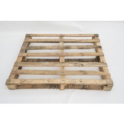 Palette en bois légère ceinturée - 6/7 planches - bord franc - charge maximum 300 kg - 100 x 120 cm