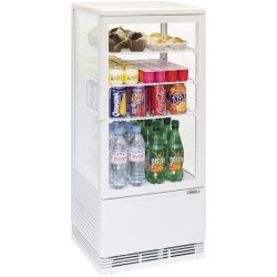 Mini vitrine réfrigérée positive 78L - Casselin - 4 faces vitrées - Froid ventilé - 3 grilles ajustables