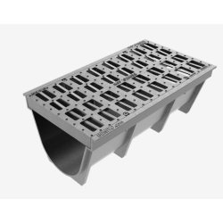 Caniveau canal RC50 - grille Tango D4 - conforme EN-1433 - trafic moyen jusqu'à TMJ 20 000