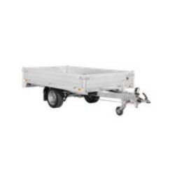 Plateau ridelle 276x150 - PTC 1500 kg - 1 essieu - Ridelles aluminium double paroi