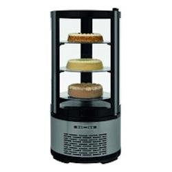 L2G - SARINA - vitrine refrigeree type gourmet, 100l, +2°c/+8°c 3 etageres rondes, avec eclairage led 2 cotes - SARINA