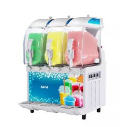 Distributeur à granita professionnel - 3 bacs de 11 litres - 33 L au total - avec couvercle LED et sécurité