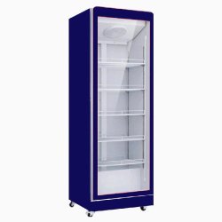 Romux® Professional Vitrine Réfrigérée MD 1 Porte Bleu 600 Litres avec éclairage LED Ventilées | Réfrigération Verticale Positive - 8435811805131