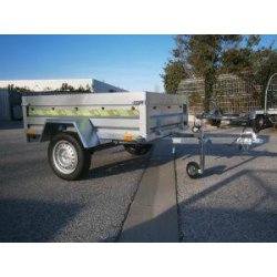 Remorque utilitaire 170x124x40 - 1 essieu - Rustique 170 - 500 kg PTAC - caisse basculante et ridelles rabattables