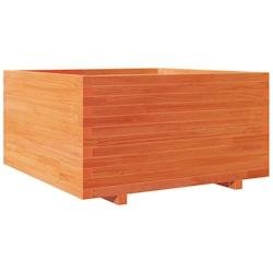 Helloshop26 - Jardinière bac lit surélevé plantes fleurs terrasse jardin cire 90 x 90 x 49,5 cm bois de pin massif marron 02_0038530 - marron Bois