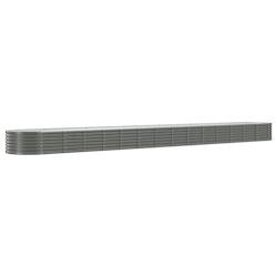 Helloshop26 - Jardinière bac lit surélevé plantes fleurs terrasse jardin de jardin acier enduit de poudre 620 x 80 x 36 cm gris 02_0039682 - gris a