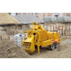 Pompe à béton hydraulique B100XP - réglage progressif de la pression et du débit, système sur remorque innovant