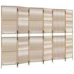 Décoshop26 - Paravent séparateur de pièce cloison 6 panneaux en résine tressée cadre en acier DEC031041 - acier 3000258258885