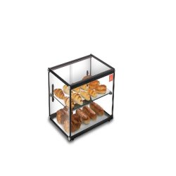 Gasfrit - Vitrine neutre de comptoir à 2 niveaux, 550 × 398 × 381 mm - Verre en cristal GFCH3