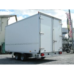 Remorque fourgon - Humbaur 5216 / 5224 - 2 essieux freinés, panneaux sandwich 45 mm, PTAC 3000 kg