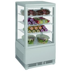 Vitrine réfrigérée type pâtisserie 68L couleur blanche L2G