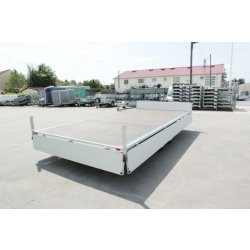 Remorque plateau - HUMBAUR HN 355225 GR - 2 essieux, roues surbaissées, ridelles alu, 5220x2470 mm