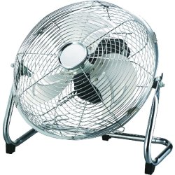 Ventilateur de sol - Brasseur d'air chromé VOLTMAN MARILYN S - 50W - 30cm de diamètre, 1750m3/h