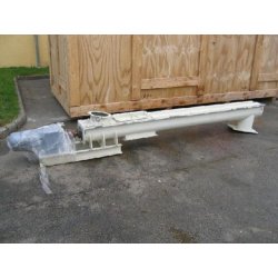 Vis sans fin d'occasion en inox, à vitesse fixe - Longueur 2600 mm - Encombrement 3000 x 300 x 400 mm