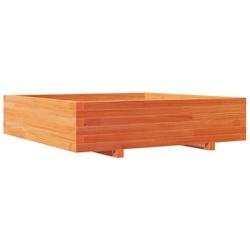 Helloshop26 - Jardinière bac lit surélevé plantes fleurs terrasse jardin cire 100 x 100 x 26,5 cm bois de pin massif marron 02_0038421 - marron Boi