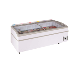 Bac réfrigéré bi-température BAKECO Blanc - avec couvercles coulissants, éclairage LED, volume utile 400 L à 750 L
