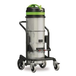 Aspirateur à sec industriel à cyclone pour les fortes charges de poussière - cuve en acier inoxydable 78 litres - 3 moteurs 3,3 kW 230 V Cleancraft FLEXCAT378CYCPRO