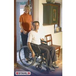 Rampes de seuil Kit-3 Excellent 11-12203F - ajustable de 7,5 à 11,5 cm - pré-assemblé pour fauteuils roulants et scooters