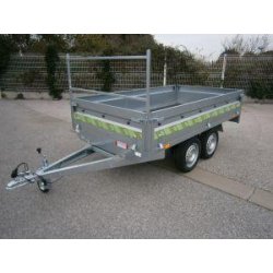 Remorque utilitaire 263x145x40 cm - 2 essieux - Nordika 262 - PTAC 500 kg