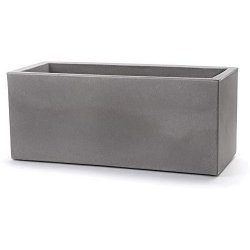 Teraplast Schio - Caisse à fleurs 60 cm béton, finition mate, 100% recyclable, fabriqué en Italie