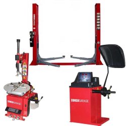 Pack pont 2 colonnes 4T automatique + démonte pneus + équilibreuse + 15L huile