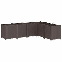Helloshop26 - Jardinière bac lit surélevé plantes fleurs terrasse jardin 160 x 120 x 53 cm polypropylène marron 02_0037455 02_0037455 - marron 300