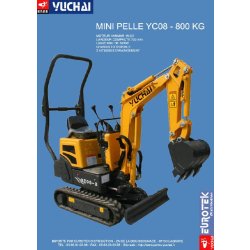 Mini-pelles yc08 - 800 kg