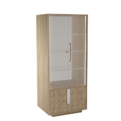 Vitrine Dua' Line laiton avec LED 2 portes 100x40x180 cm