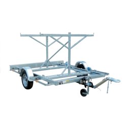 Remorque porte-barrières ECIM - Adaptée pour barrières de ville 2m et 2,5m, PTAC 750 kg, châssis galvanisé