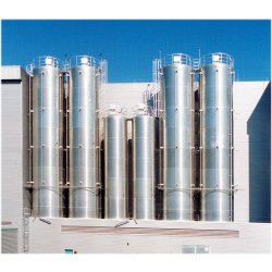 Silo en inox pour le stockage des poudres et granulés chimiques - Volumes jusqu'à 500 m³