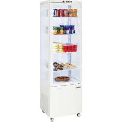 Vitrine réfrigérée positive blanche vitres droites commandes digitales capacité 235l - CVR235LB