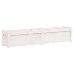 Helloshop26 - Jardinière bac lit surélevé plantes fleurs terrasse jardin 150 x 31 x 31 cm bois massif de pin blanc 02_0037428 02_0037428 - blanc Bo