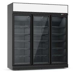 Vitrine réfrigérée positive en 3 portes - r290 gaz écologique