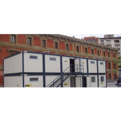 Bungalow de chantier - réfectoire, bureau, vestiaire - modulable et empilable avec structure galvanisée et panneau sandwich