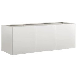 Helloshop26 - Jardinière moderne à fond ouvert 120 x 40 x 40 cm pour balcon jardin stable en acier inoxydable gris 02_0051468 02_0051468 - vert inox