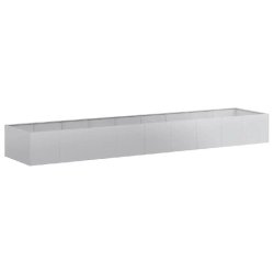 Helloshop26 - Jardinière rectangulaire décorative jardin terrasse 360 x 80 x 40 cm en acier galvanisé - métal 3000236976053