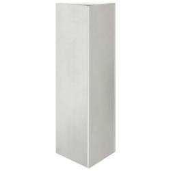 Helloshop26 - Jardinière bac lit surélevé plantes fleurs terrasse jardin triangulaire 30 x 26 x 75 cm acier inoxydable Argent 02_0038807 - inox 300