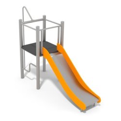 Toboggan en acier inoxydable et PEHD pour aire de jeux - Référence BT11320 - Conforme EN1176