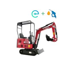 Mini pelle électrique avec moteur à essence, entraînement sur chenilles & bras de pelle pivotant EBKB810K