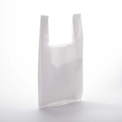 Sac bretelles réutilisables blanc PEBD 50µ 26x12x45cm - par 500