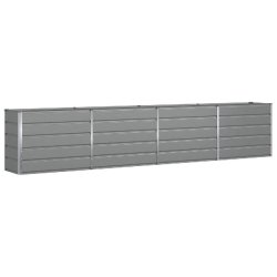 Helloshop26 - Jardinière industrielle pour jardin terrasse 480 x 50 x 45 cm en acier galvanisé gris clair 02_0059203 - gris acier 3000240999499