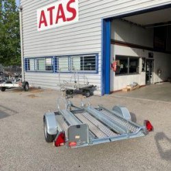 Porte moto basculant 2 voies - 500 kg à 750 kg - châssis surbaissé et pente douce
